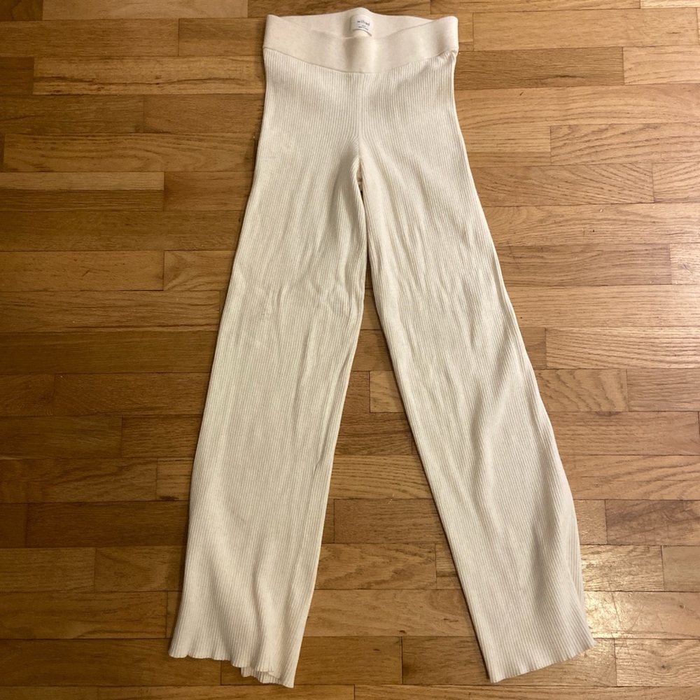 Wilfred Cream Wide Leg Pants